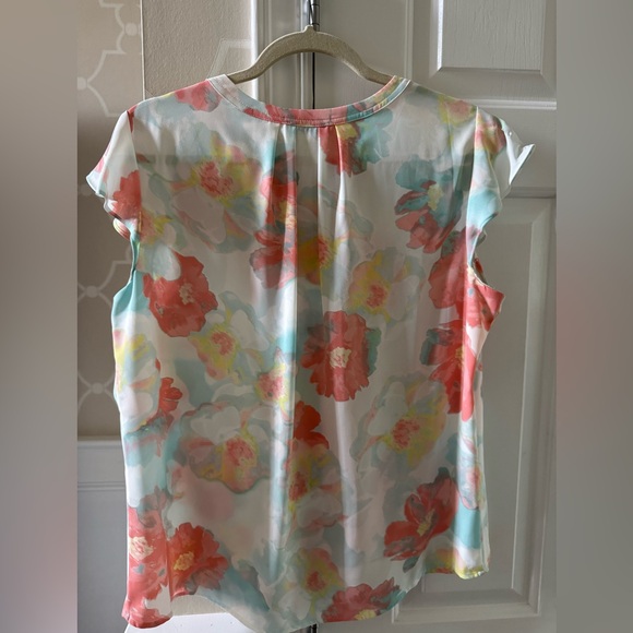 Calvin Klein Multicolor Watercolor Floral Blouse - Picture 4 of 4
